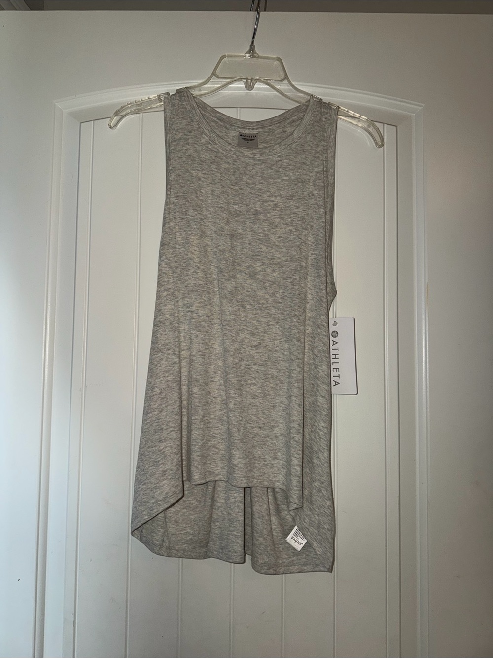 Athleta Ease in ribbed Grey Tank